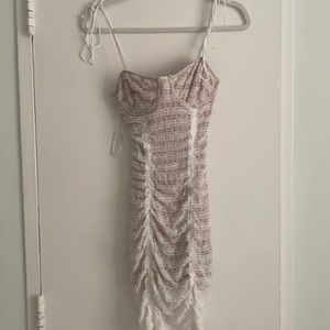 For Love and Lemons Fondant Shirred Mini Dress